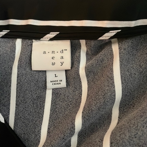 Black and White Stripe Jumpsuit Size L - Picture 7 of 8